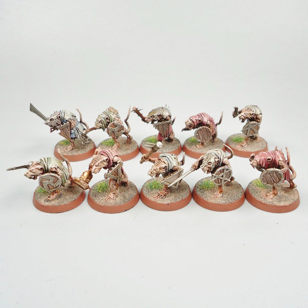 Warhammer Fantasy Age of Sigmar Army Skaven Clan Rats x10 Painted