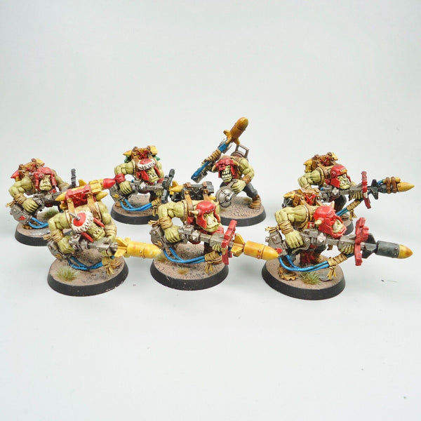 Warhammer 40k Ork Army Ork Rokkit Launchas x7 Painted and Based