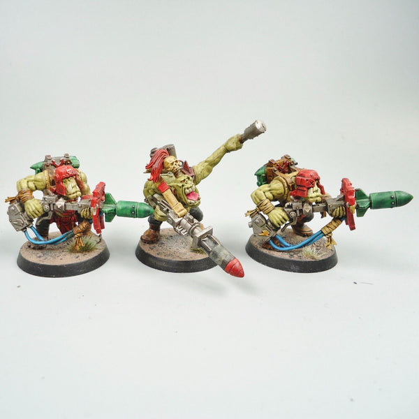 Warhammer 40k Ork Army Ork Rokkit Launchas x6 Painted and Based