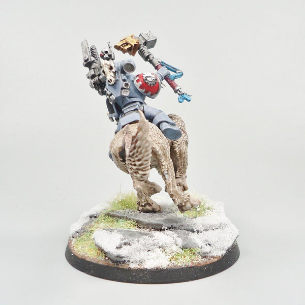 Warhammer 40k Space Marines Space Wolves Techmarine on Thunderwolf  Painted