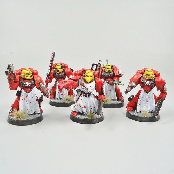 Warhammer 40k Space Marines Blood Angels Assault Marines x5 Painted