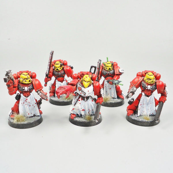 Warhammer 40k Space Marines Blood Angels Assault Marines x5 Painted