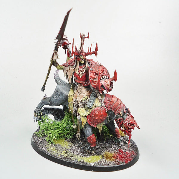 Killaboss on Great Gnashtoof - Kruleboyz Orruk Warhammer Fantasy Age of Sigmar