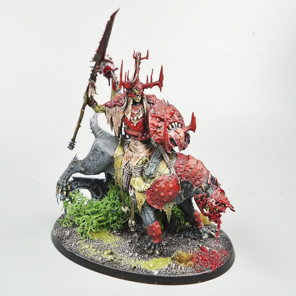 Killaboss on Great Gnashtoof - Kruleboyz Orruk Warhammer Fantasy Age of Sigmar