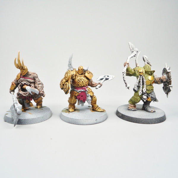 Warhammer Age Of Sigmar Army Maggotkin of Nurgle Blightkings x5 Partly Painted