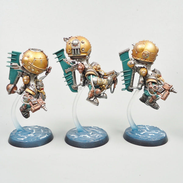 Warhammer Age Of Sigmar Army Kharadron Overlords Endrinriggers x3 Painted
