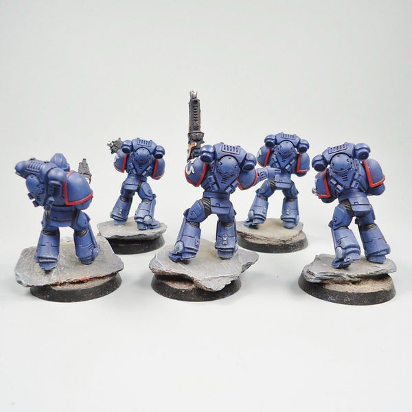 Warhammer 40k Army Space Marines Ultramarines Intercessors x5 Painted