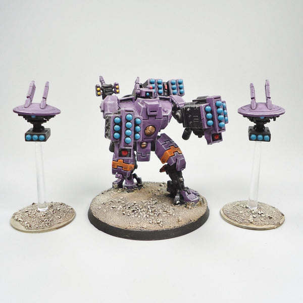 Warhammer 40k Army Tau Empire Broadside Battlesuit Painted and Based