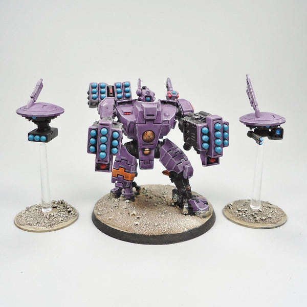 Warhammer 40k Army Tau Empire Broadside Battlesuit Painted and Based
