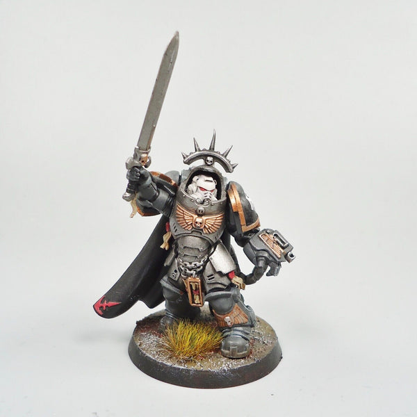 Space Marines Raven Guard Captain In Gravis Armour Painted - Warhammer 40k Army