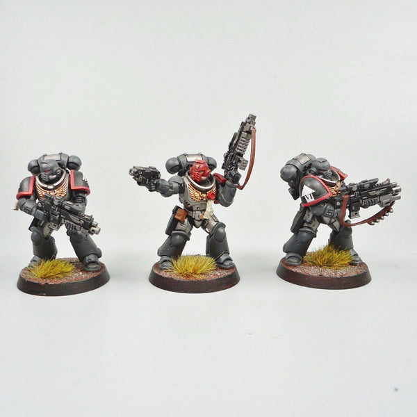 Space Marines Raven Guard Primaris Intercessors x5 Painted - Warhammer 40k Army