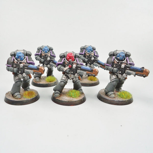 Space Marines Raven Guard Primaris Hellblasters x5 Painted - Warhammer 40k Army