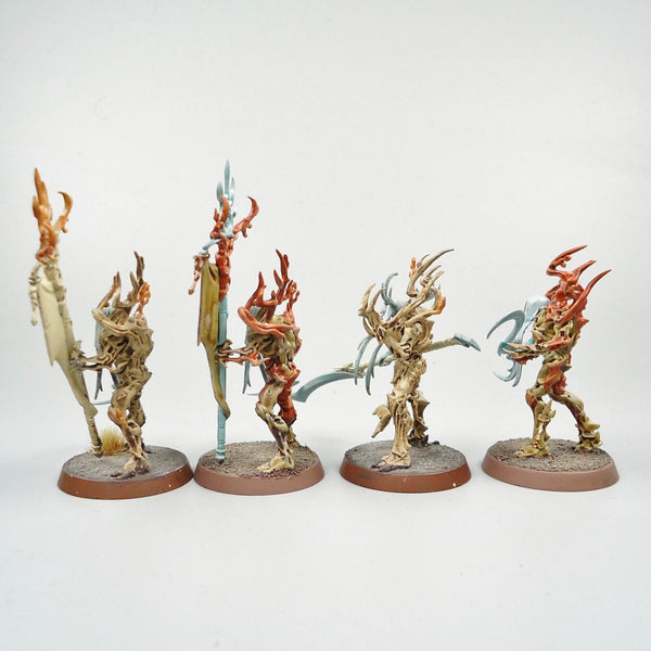 Sylvaneth Tree Revenants x4 Painted - Warhammer Fantasy Age of Sigmar Army