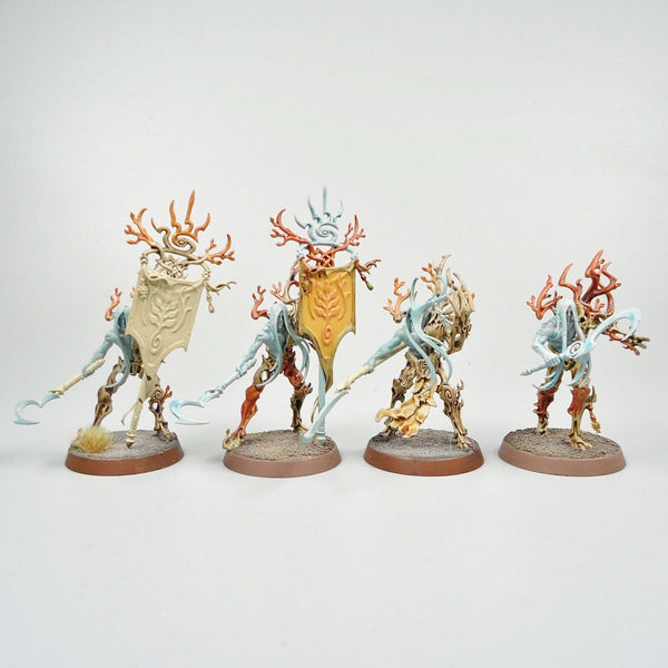 Sylvaneth Tree Revenants x4 Painted - Warhammer Fantasy Age of Sigmar Army