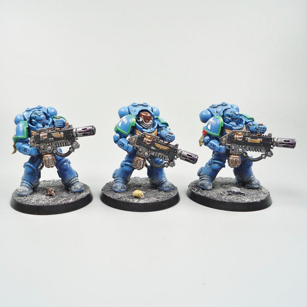 Warhammer 40k Army Space Marines Ultramarines Eradicators x3 Painted