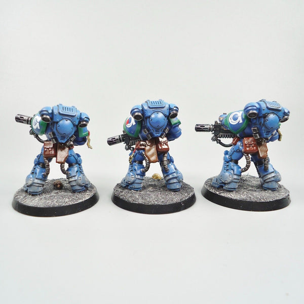 Warhammer 40k Army Space Marines Ultramarines Eradicators x3 Painted