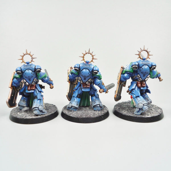 Warhammer 40k Army Space Marines Ultramarines Bladeguard Veterans x3 Painted