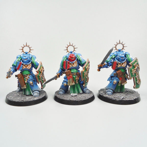 Warhammer 40k Army Space Marines Ultramarines Bladeguard Veterans x3 Painted