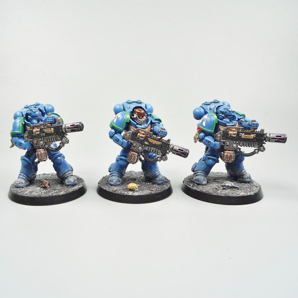 Warhammer 40k Army Space Marines Ultramarines Eradicators x3 Painted