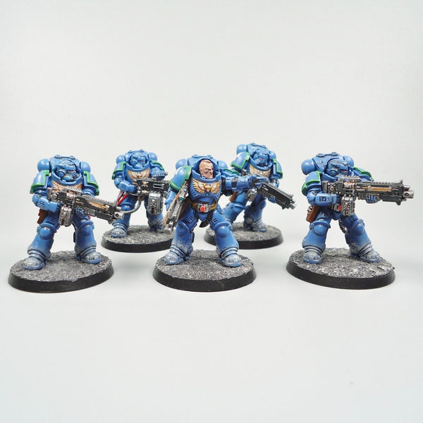 Warhammer 40k Army Space Marines Ultramarines Heavy Intercessors x5 Painted