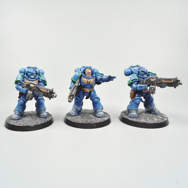 Warhammer 40k Army Space Marines Ultramarines Heavy Intercessors x5 Painted