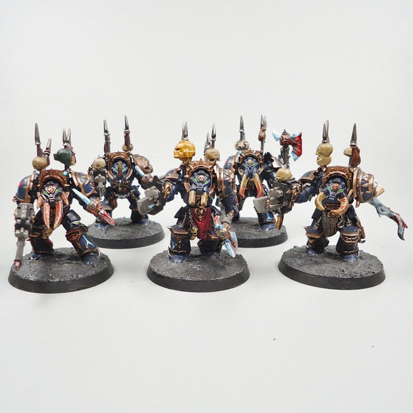 Warhammer 40k Army Chaos Space Marines Chaos Terminators x5 Painted