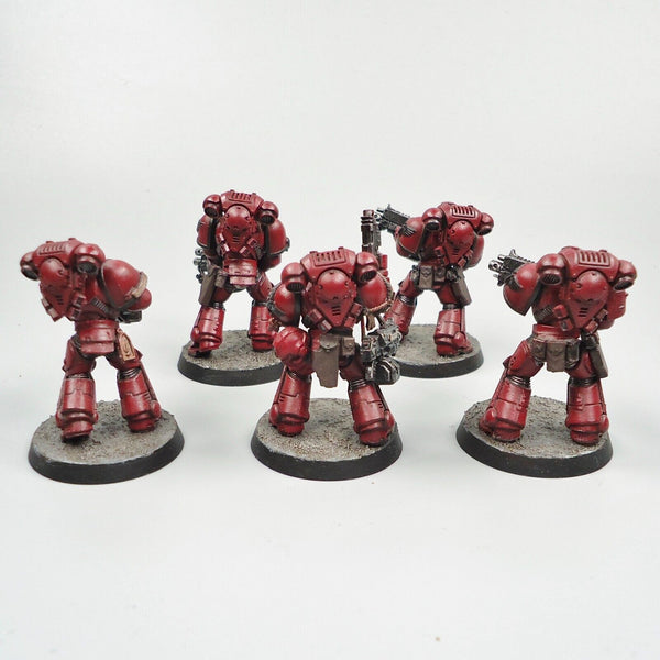 Warhammer 40k Army Space Marines Blood Angels Intercessors x5 Painted