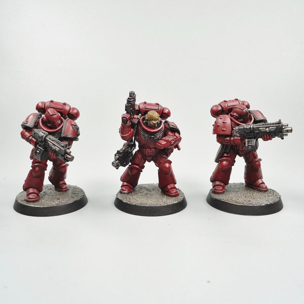 Warhammer 40k Army Space Marines Blood Angels Intercessors x5 Painted