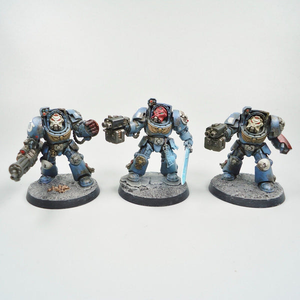 Warhammer 40k Army Space Marines Ultramarines Leviathan Terminators x5 Painted