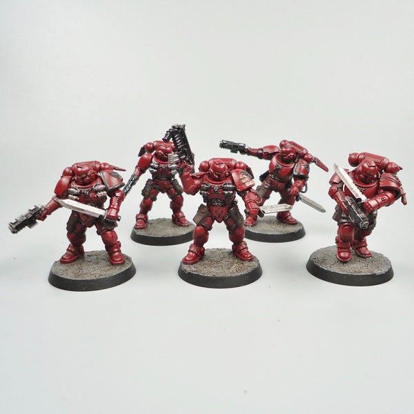 Warhammer 40k Army Space Marines Blood Angels Reivers x5 Painted