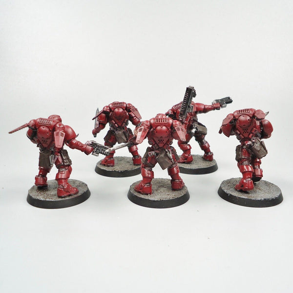 Warhammer 40k Army Space Marines Blood Angels Reivers x5 Painted