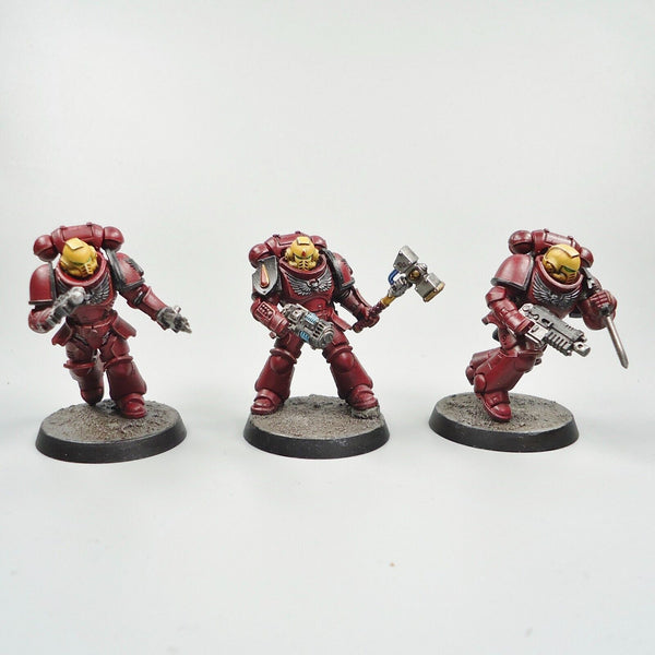 Warhammer 40k Army Space Marines Blood Angels Intercessors x5 Painted