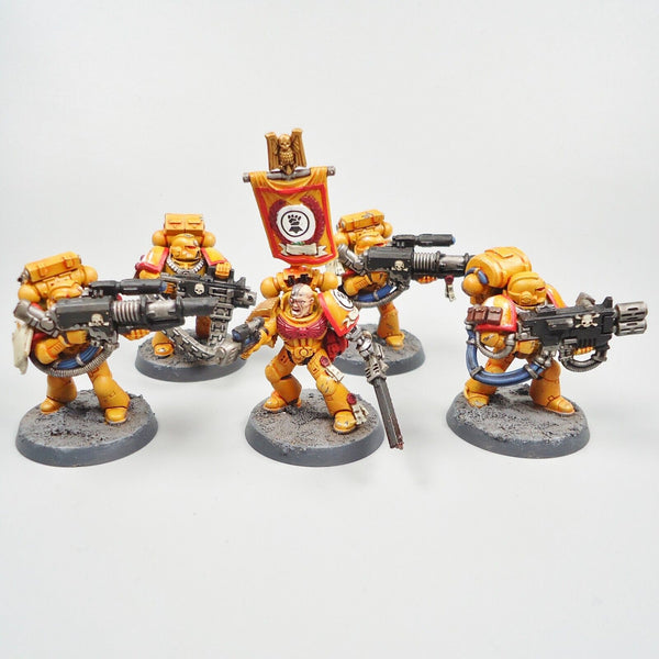 Warhammer 40k Army Space Marines Imperial Fists Devastator Squad Painted