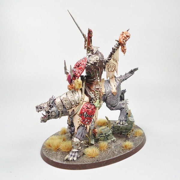 Kruleboyz Killaboss on Great Gnashtoof - Warhammer Fantasy Age of Sigmar Army