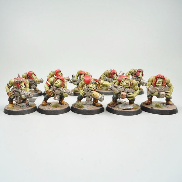 Warhammer 40k Ork Army Ork Boyz x10 Painted and Based