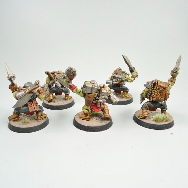 Warhammer 40k Ork Army Ork Custom Kommandos x5 Painted and Based