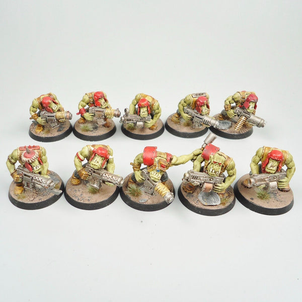 Warhammer 40k Ork Army Ork Boyz x10 Painted and Based