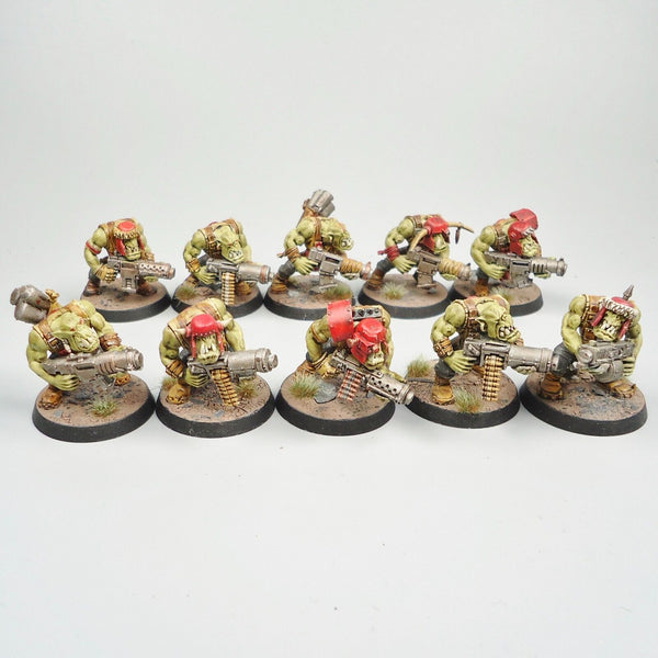 Warhammer 40k Ork Army Ork Boyz x10 Painted and Based