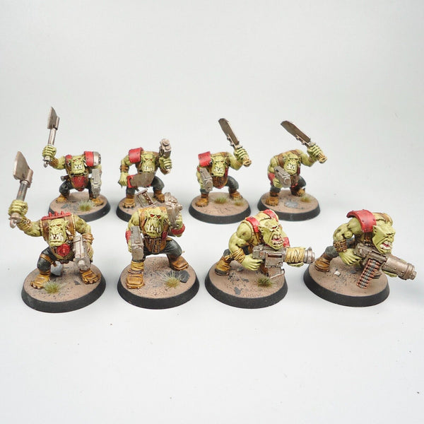 Warhammer 40k Ork Army Ork Boyz x8 Painted and Based