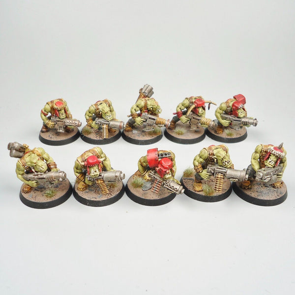 Warhammer 40k Ork Army Ork Boyz x10 Painted and Based