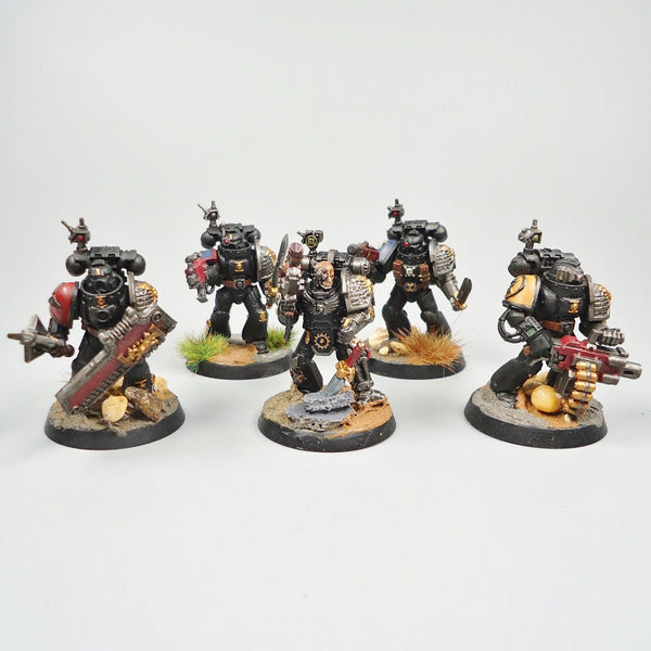 Warhammer 40k Army Space Marines Deathwatch Veterans x5 Painted