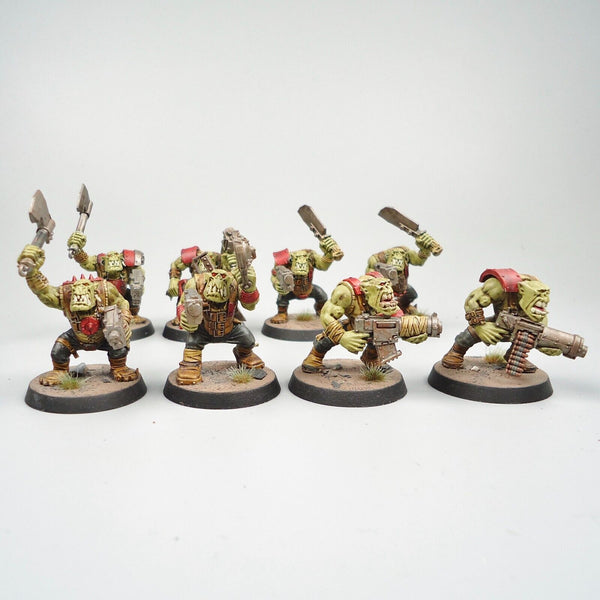 Warhammer 40k Ork Army Ork Boyz x8 Painted and Based