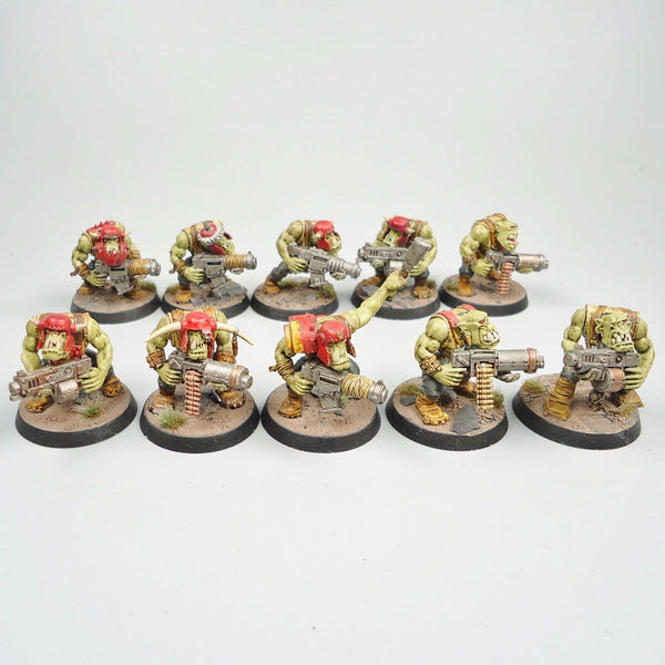 Warhammer 40k Ork Army Ork Boyz x10 Painted and Based