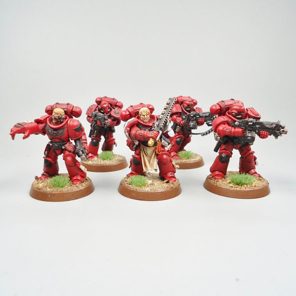 Space Marines Blood Angels Intercessors Squad Painted Warhammer 40k Army