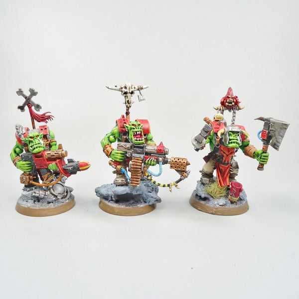 Warhammer 40k Ork Army Ork Nobz x5 Painted And Based