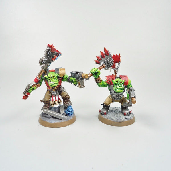 Warhammer 40k Ork Army Ork Nobz x5 Painted And Based