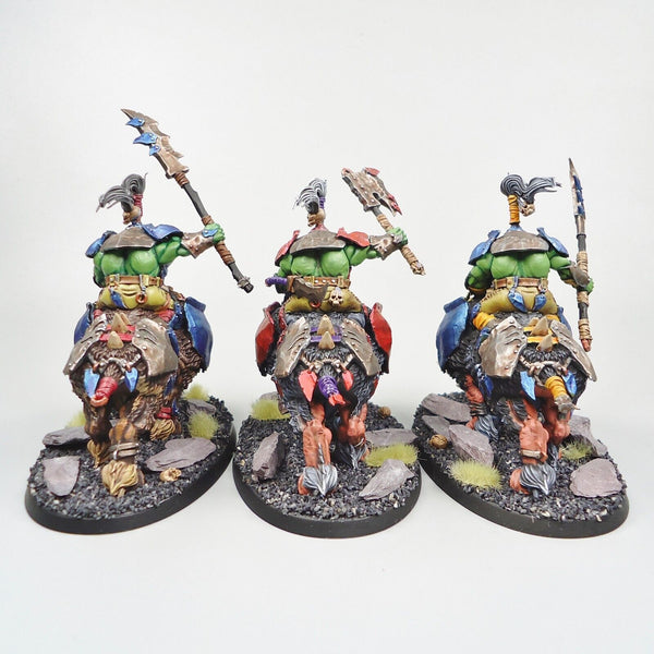 Warhammer Fantasy Age of Sigmar Army Orruk Warclans Ironjawz Gore Gruntas x3