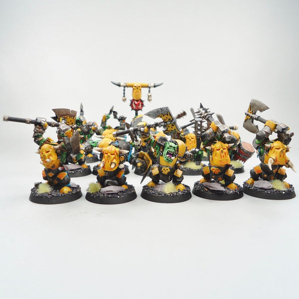 Warhammer Fantasy Age of Sigmar Army Orruk Warclans Ironjawz Ardboyz x15 Painted