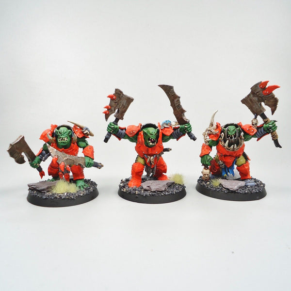 Warhammer Fantasy Age of Sigmar Army Orruk Warclans Ironjawz Brutes x5 Painted