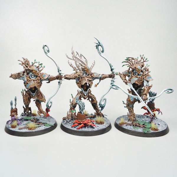 Warhammer Fantasy Age of Sigmar Army Sylvaneth Kurnoth Hunters x3 Painted